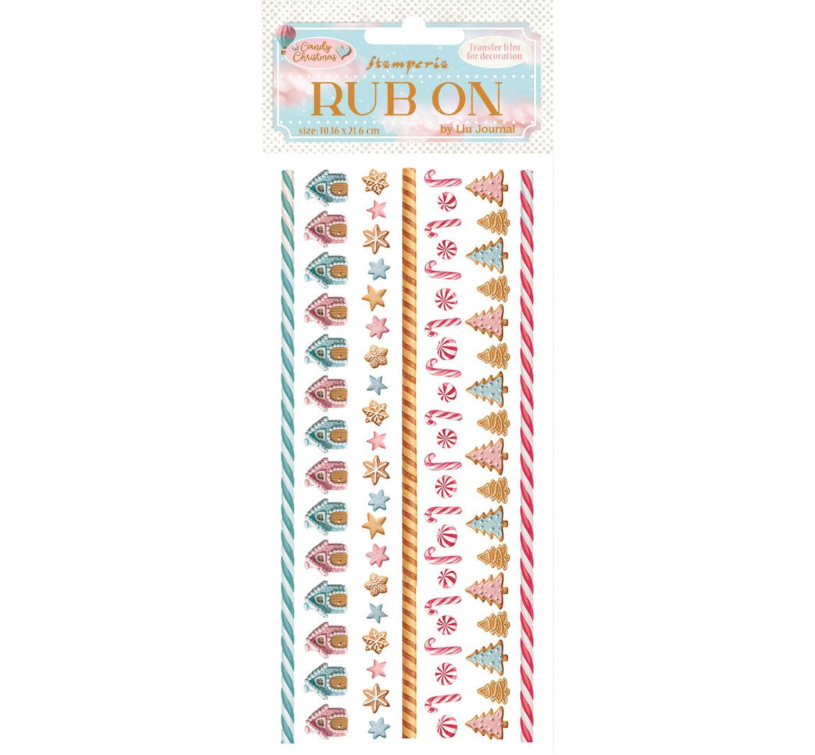 Rub On Transferfolie 'Candy Christmas' - Stripes