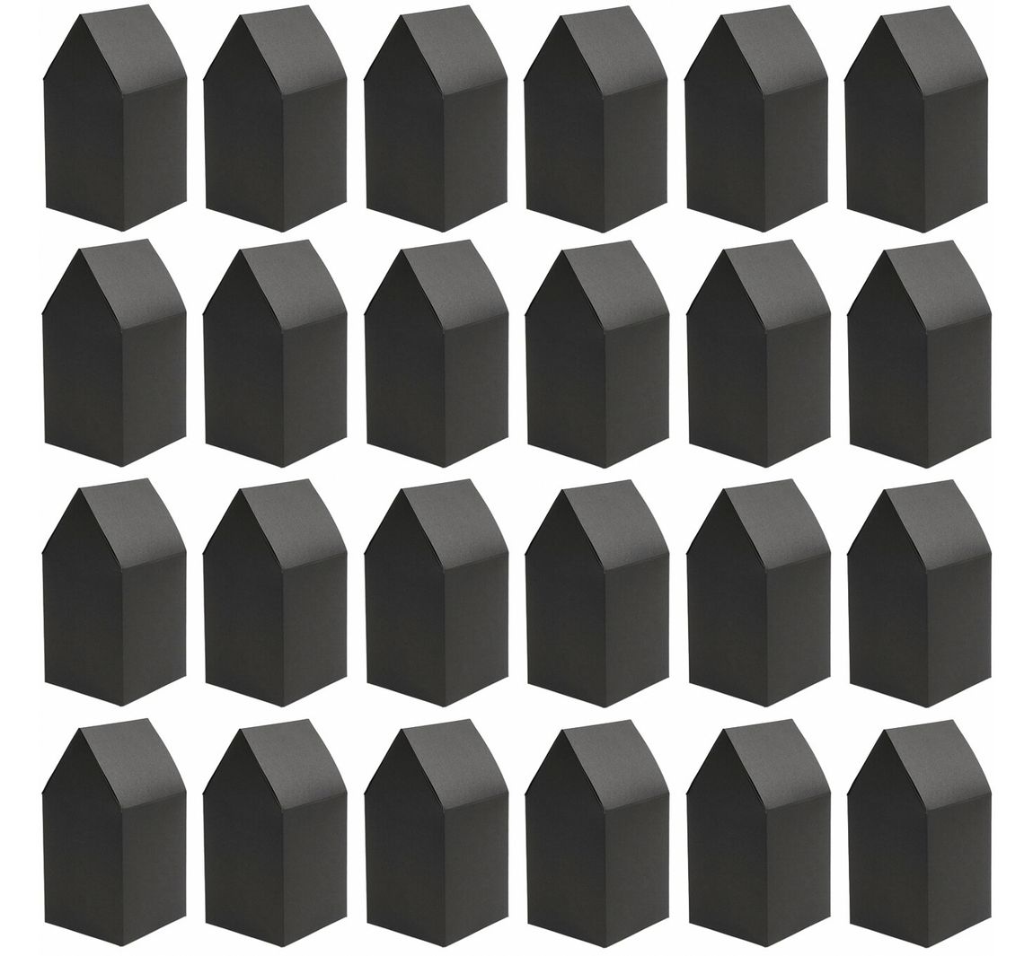 Adventskalender Papphäuser - Schwarz