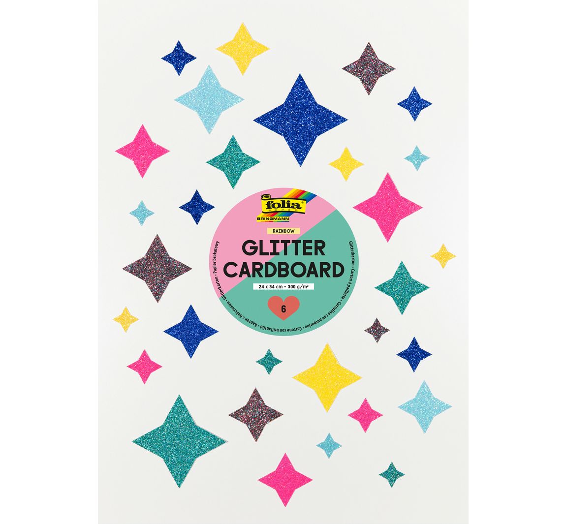 Glitterkarton Rainbow - Rainbow