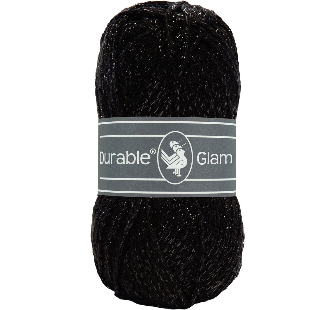 Durable Glam Häkel- und Strickgarn - Black