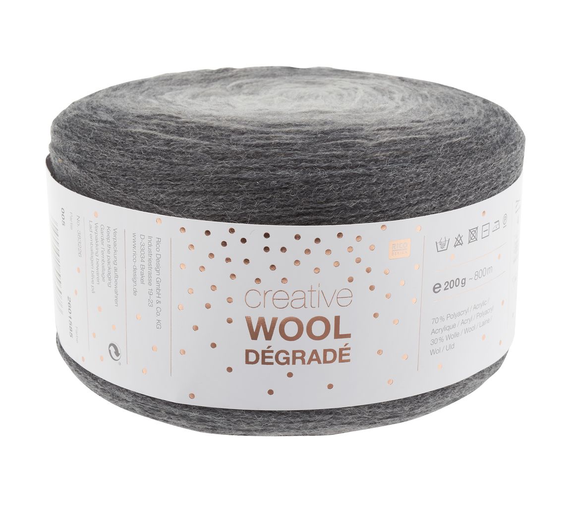 Rico Creative Wool Dégradé - Grau