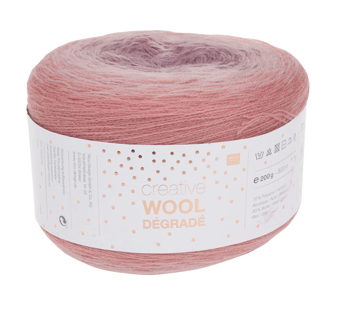 Rico Creative Wool Dégradé - Mauve/Rosa