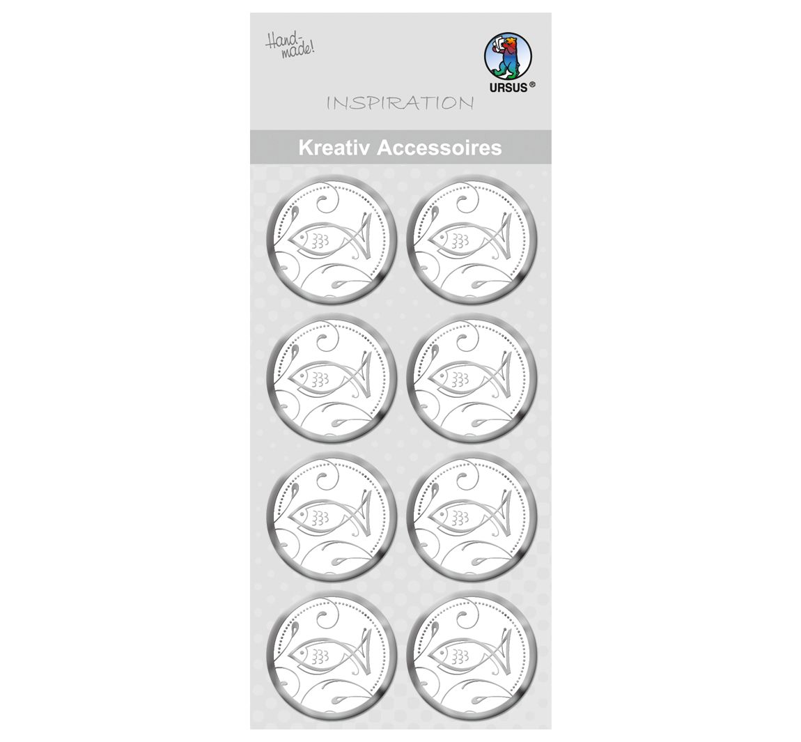 Kreativ-Accessoires 'Fische silber'