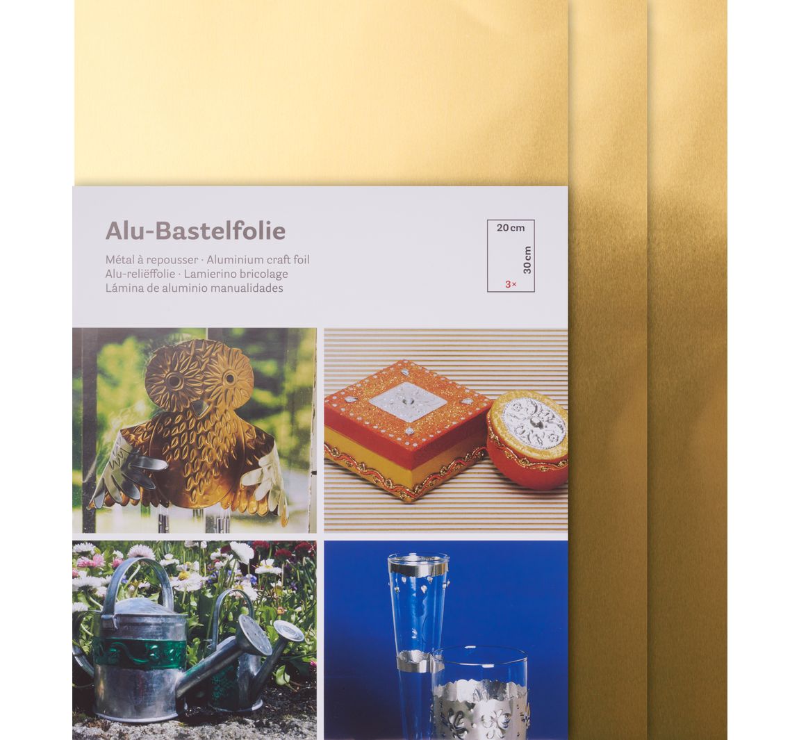 Aluminium-Bastelfolie - Gold/Gold