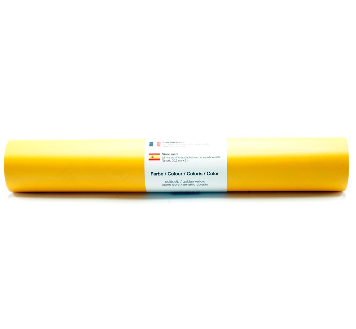 Selbstklebende Vinyl Folie - Goldgelb-Matt