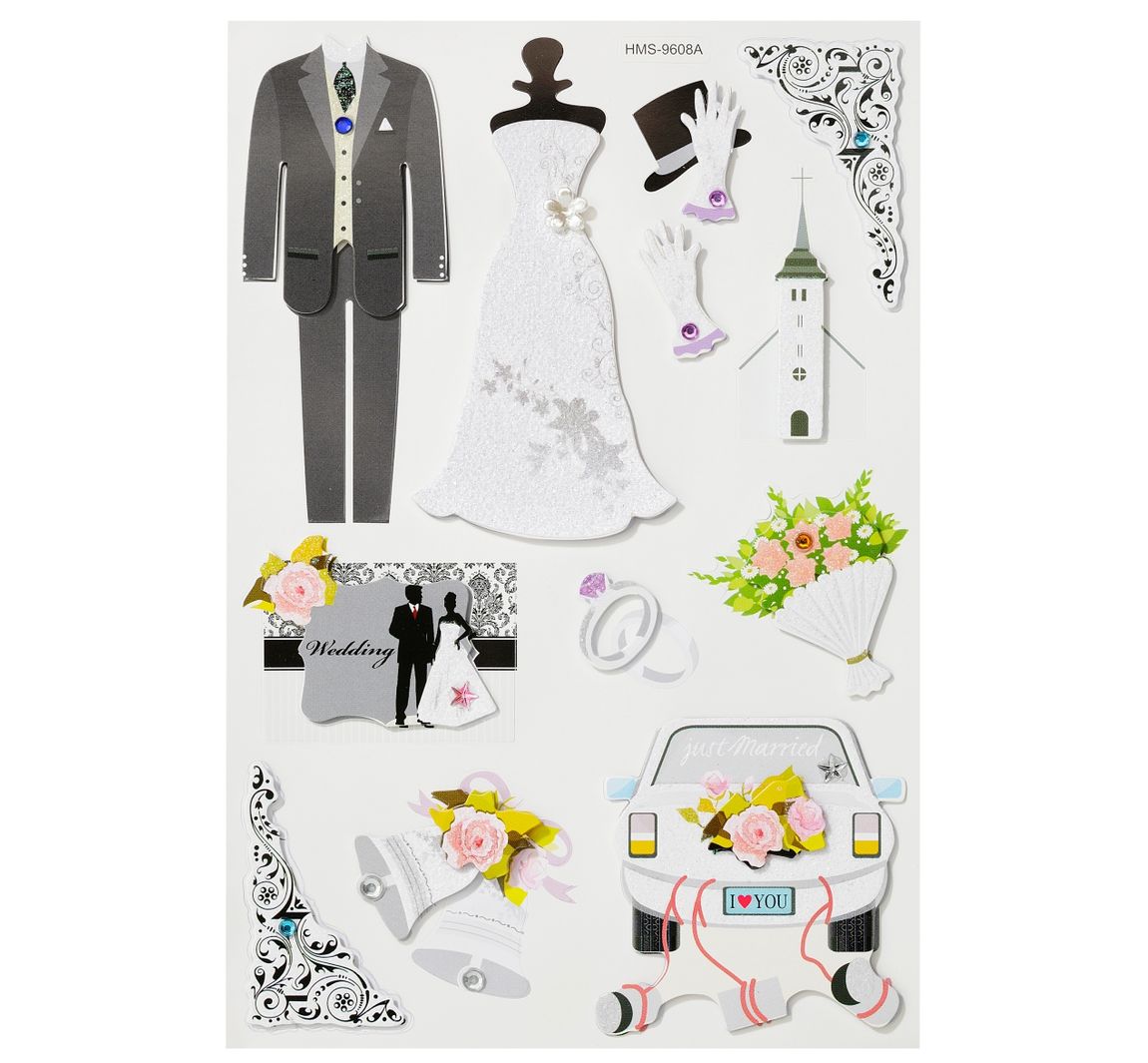 3D Sticker 'Hochzeit II'