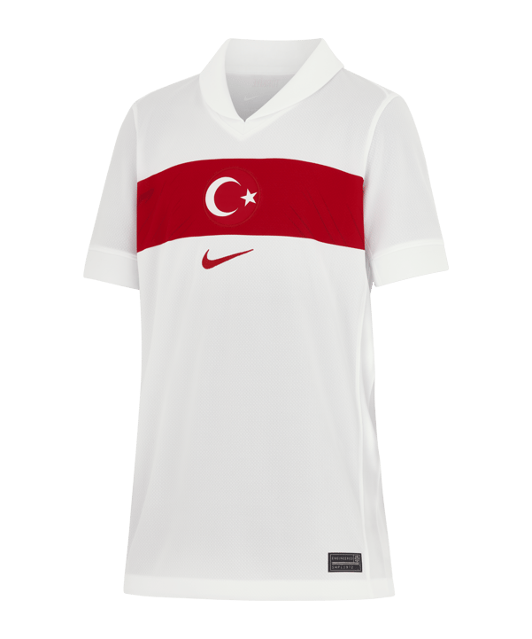 Nike Türkei Trikot Home EM 2024 Kids Weiss Rot Rot F100