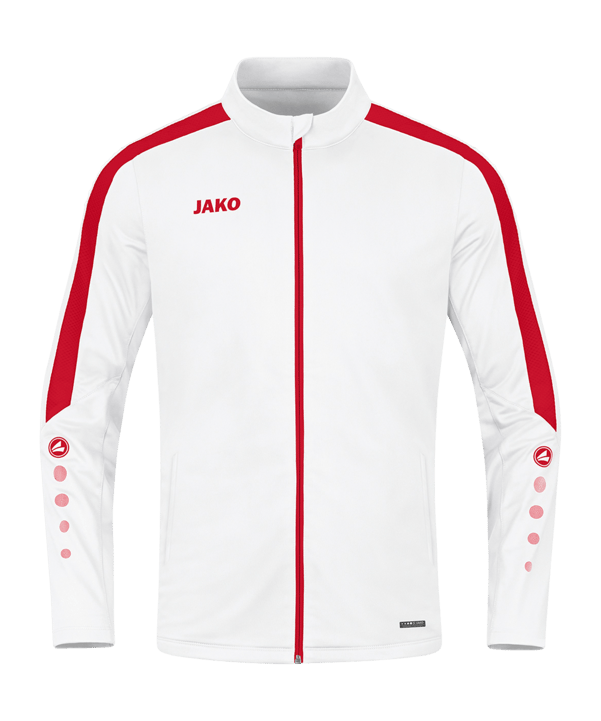 JAKO Power Polyesterjacke Weiss Rot F004