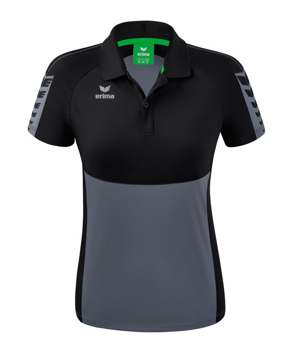 Erima Six Wings Poloshirt Damen Grau Schwarz