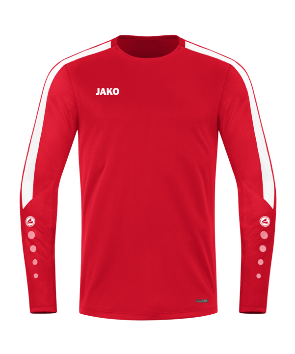 JAKO Power Sweatshirt Kids Rot Weiss F100