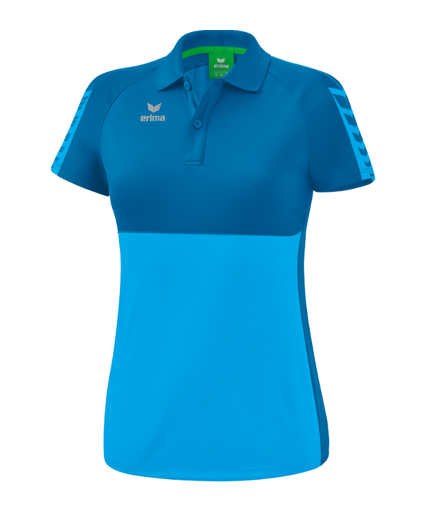 Erima Six Wings Poloshirt Damen Hellblau Türkis
