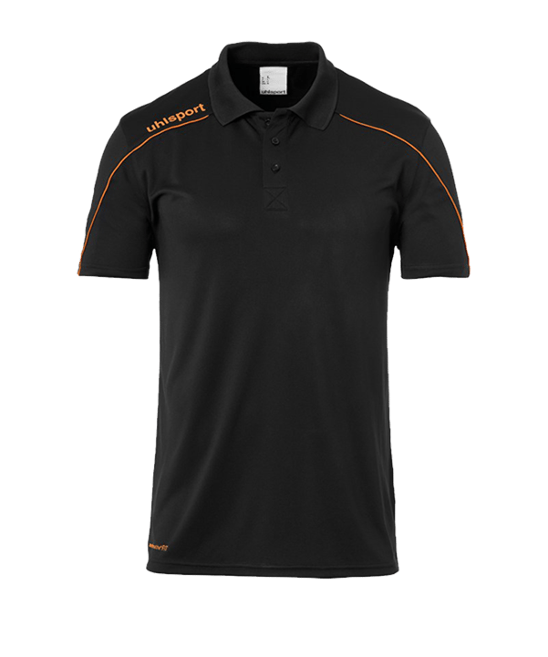 Uhlsport Stream 22 Poloshirt Schwarz Orange F22
