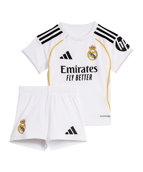 adidas Real Madrid Baby Trikot Set Home 2025/2026 Kids Weiß