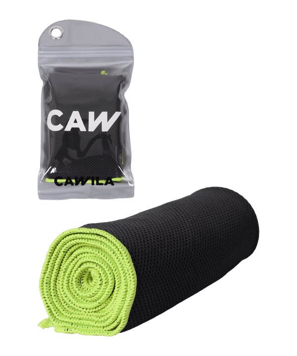 Cawila Academy Ice kühlendes Handtuch Schwarz Gelb