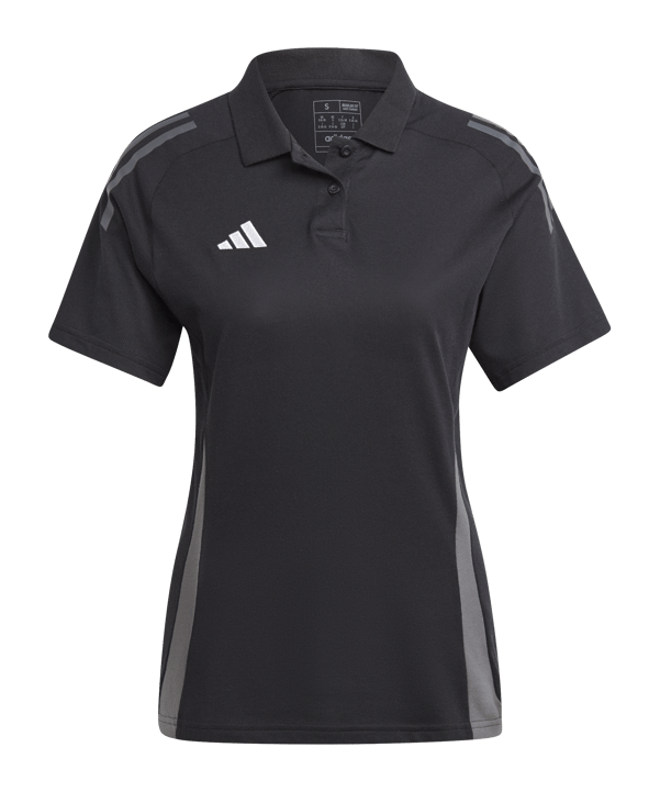 adidas Tiro 24 Competition Poloshirt Damen Schwarz Grau