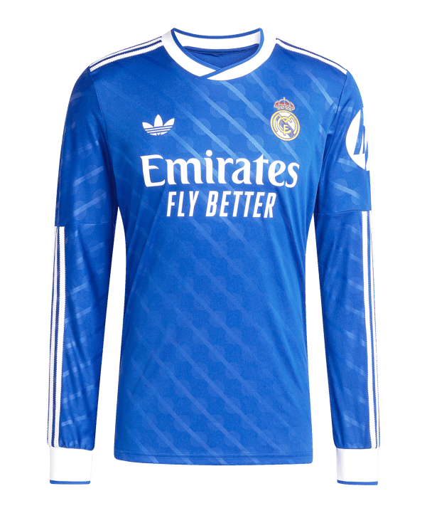 adidas Real Madrid Trikot langarm 3rd 2025/2026 Blau