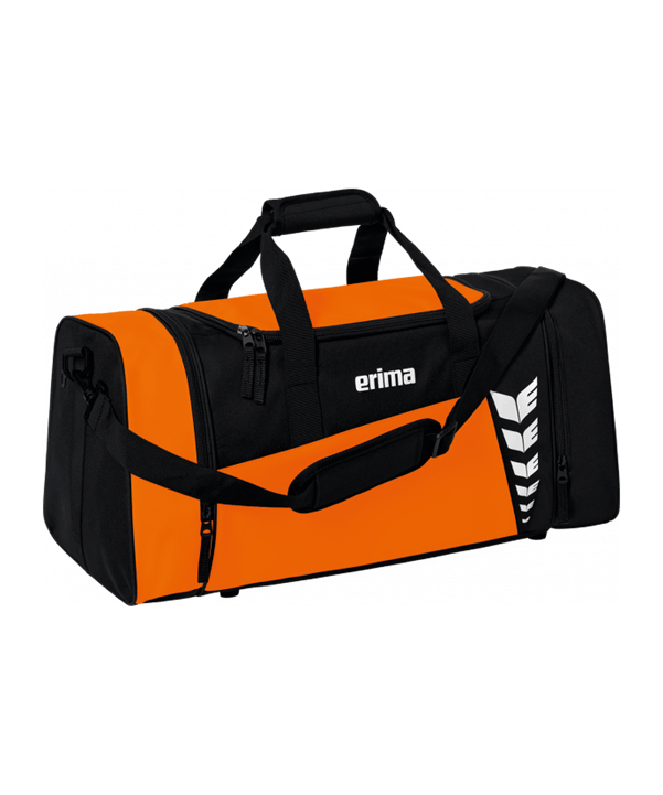 Erima Six Wings Sporttasche Gr. S Orange Schwarz