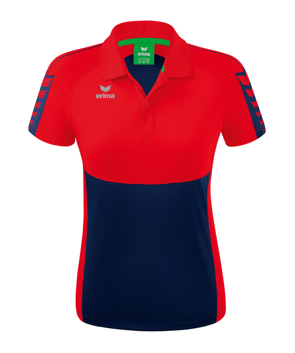 Erima Six Wings Poloshirt Damen Blau Rot