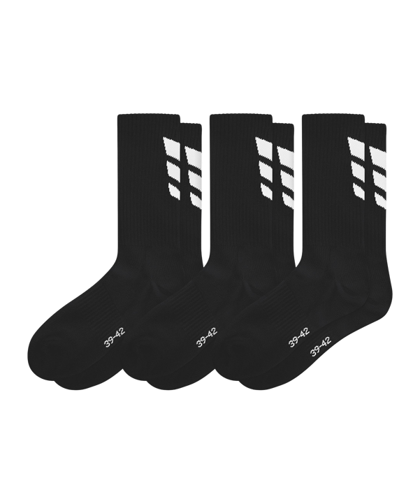Erima 3 Wings 3Pack Socken Schwarz Fschwarz