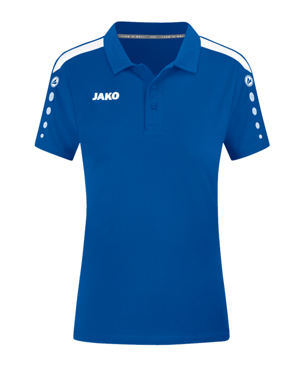 JAKO Power Poloshirt Damen Blau Weiss F400