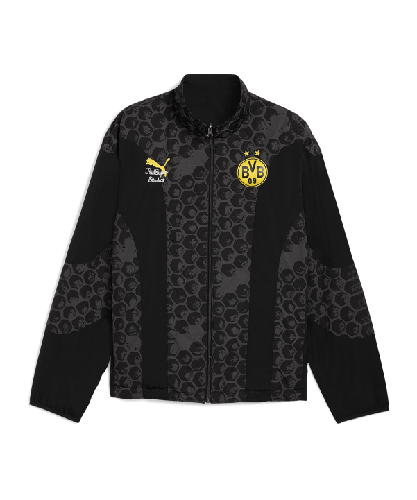 PUMA Borussia Dortmund KIDSUPER Reversible Jacke Schwarz F03