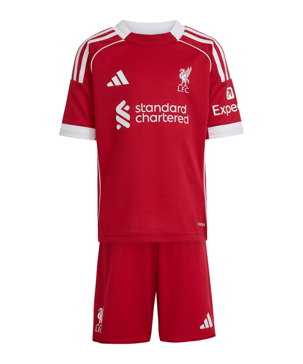 adidas FC Liverpool Trikot Set Home 2025/2026 Kids Rot