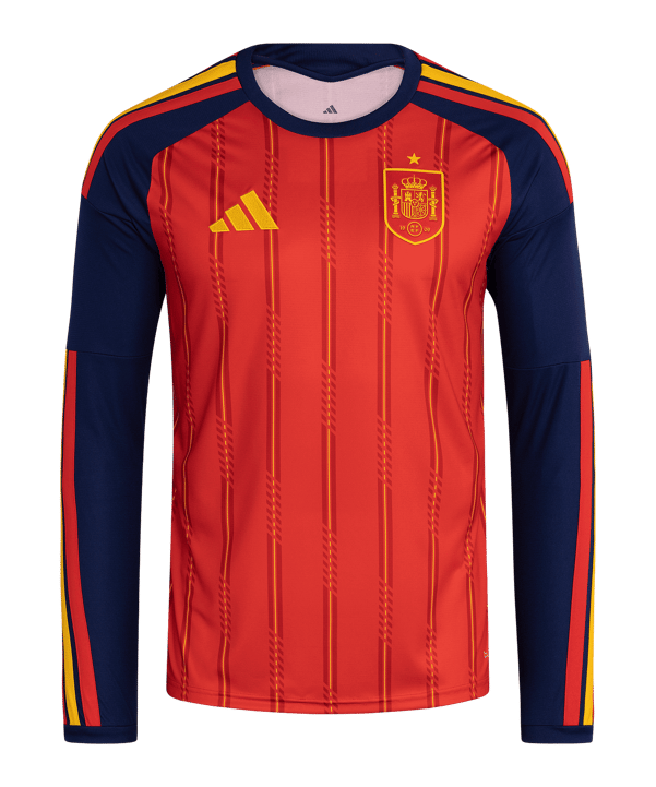adidas Spanien Trikot Langarm Home WM 2026 Rot