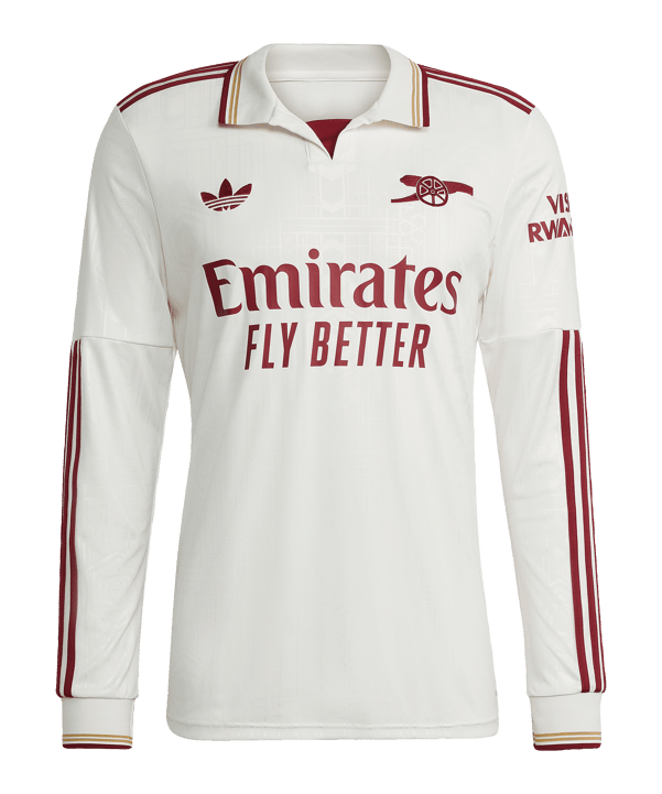 adidas FC Arsenal London Trikot langarm 3rd 2025/2026 Weiß