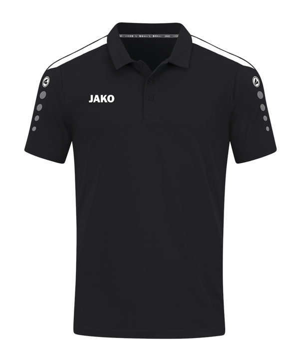 JAKO Power Poloshirt Schwarz Weiss F800