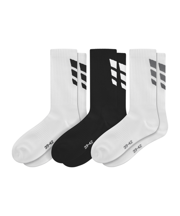 Erima 3 Wings 3Pack Socken Weiß Fweissschwarz