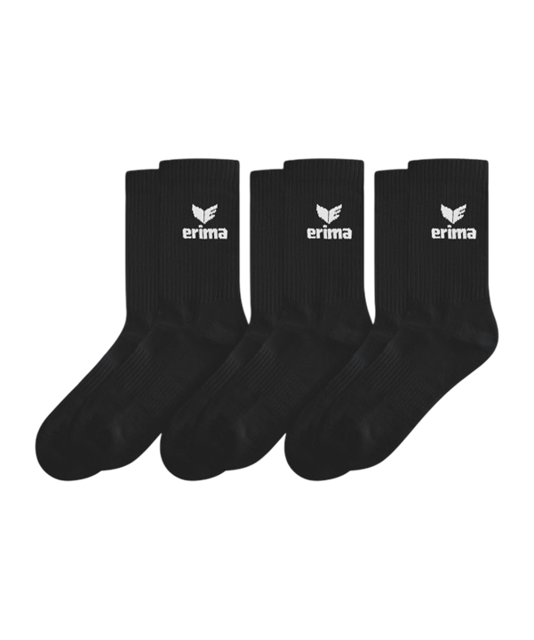 Erima Sport 3Pack Socken Schwarz Fschwarz