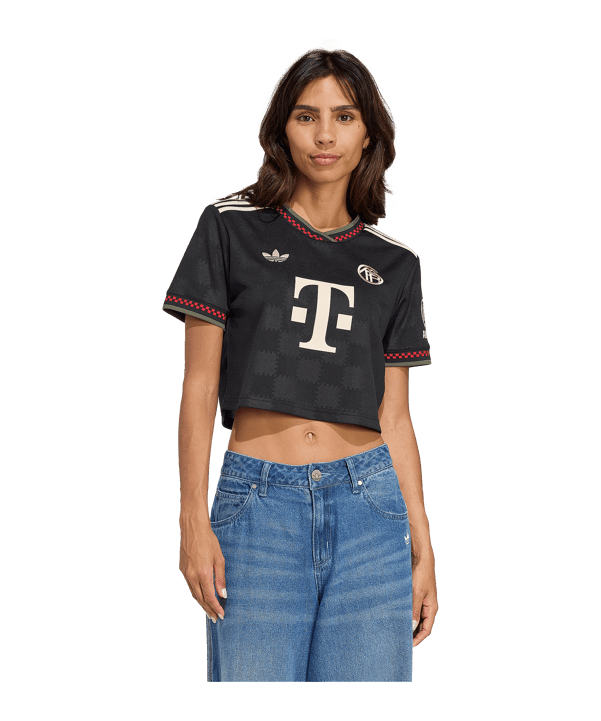 adidas FC Bayern München Cropped Trikot 3rd 2025/2026 Damen Schwarz