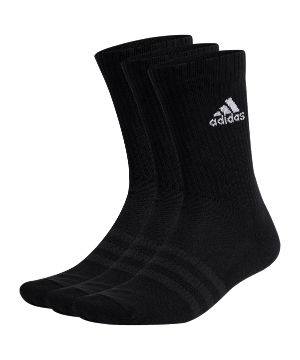 adidas Cush Crew 3er Pack Socken Schwarz Weiss
