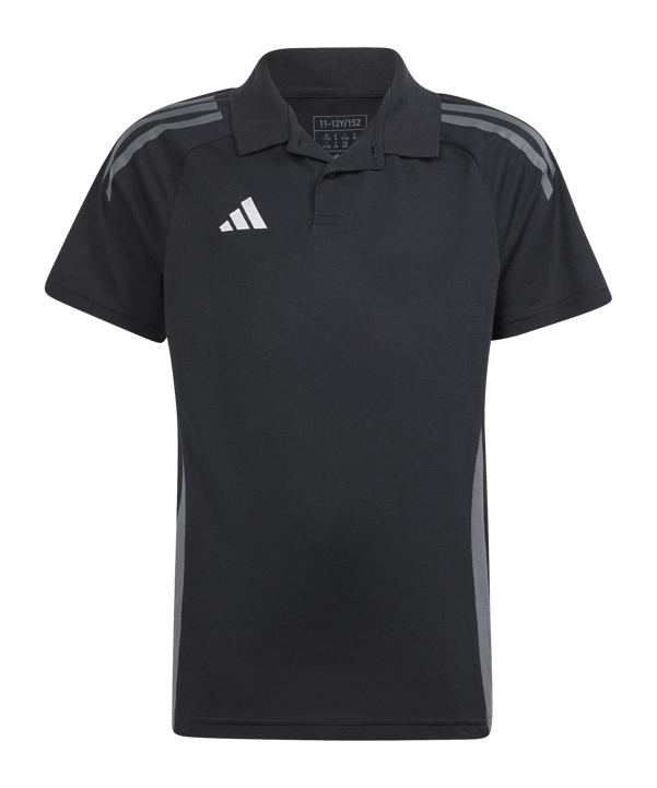 adidas Tiro 24 Competition Poloshirt Kids Schwarz Grau