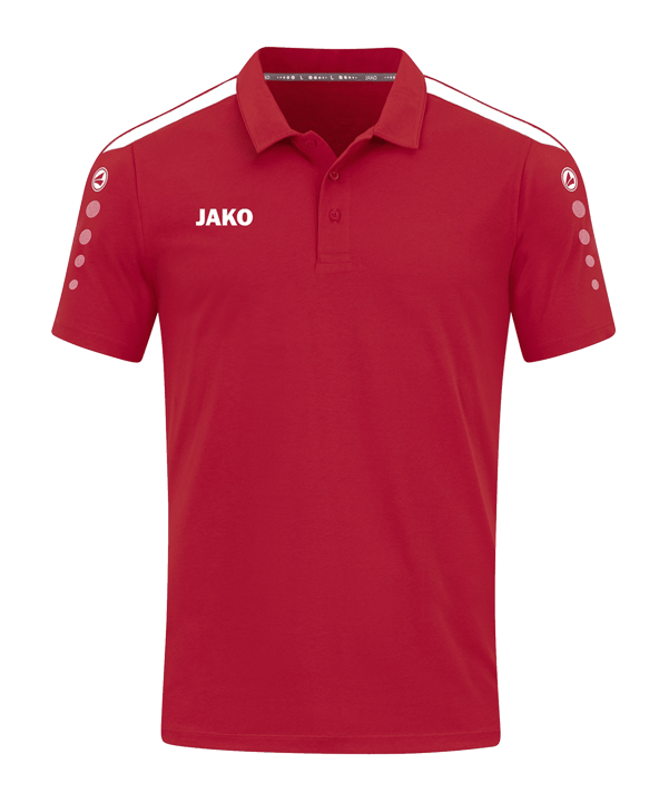 JAKO Power Poloshirt Damen Rot Weiss F100