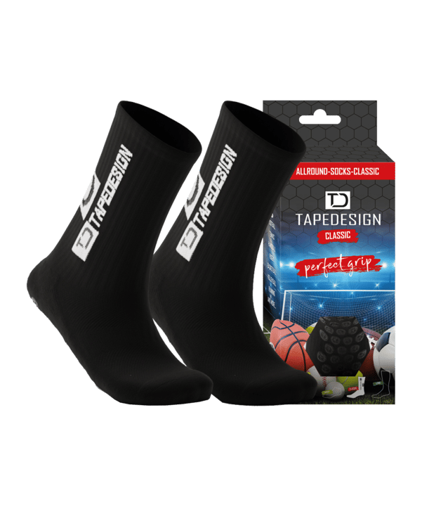 Tapedesign Gripsocks Socken Schwarz F002