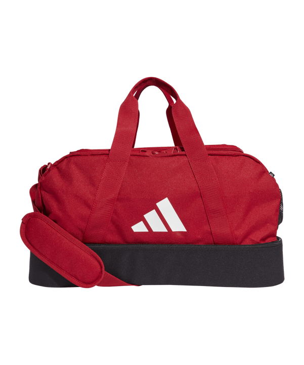 adidas Tiro League Duffel Bag Gr. S Rot Weiss
