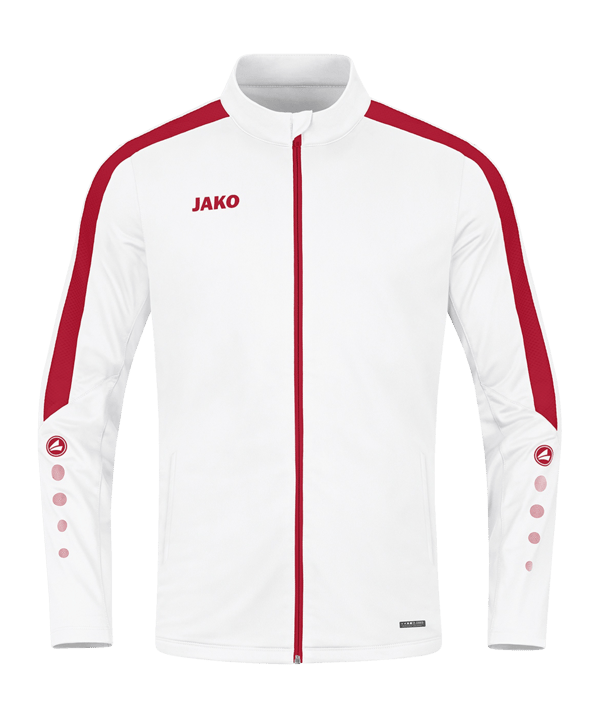 JAKO Power Polyesterjacke Damen Weiss Rot F004