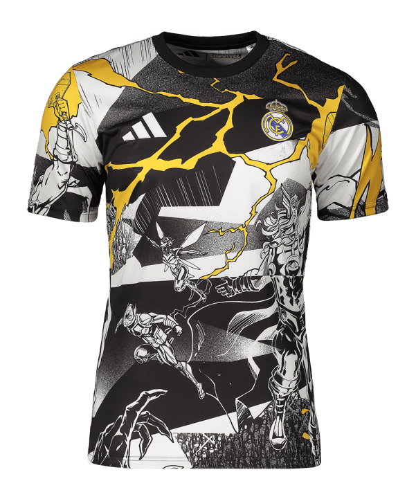 adidas Real Madrid Avengers Prematch T-Shirt 2025/2026 Weiß
