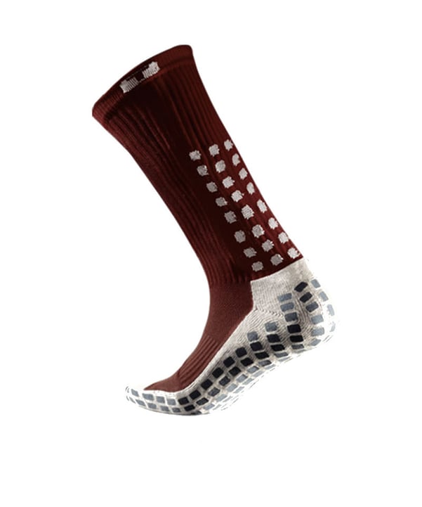 TruSox Mid Calf Cushion Socken Weinrot Weiss