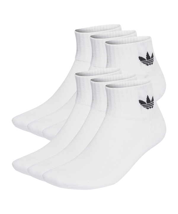 adidas Originals Mid Ankle Socken 6er Pack Weiss