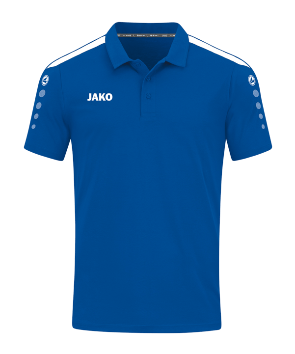 JAKO Power Poloshirt Kids Blau Weiss F400
