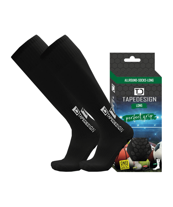 Tapedesign Gripsock Long Socken Schwarz