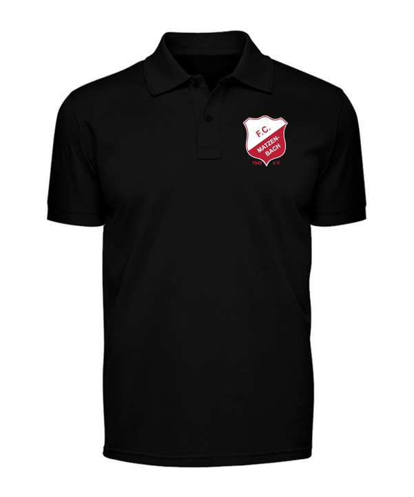 FC Matzenbach Wappen Poloshirt Schwarz