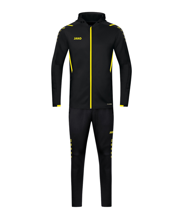 JAKO Challenge Anzug mit Kapuze Schwarz Gelb F803
