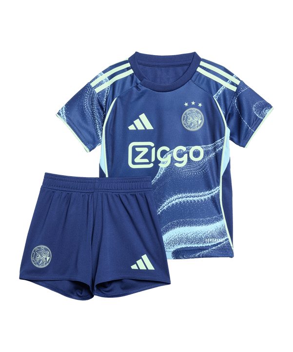 adidas Ajax Amsterdam Baby Trikot Set Away 2025/2026 Kids Blau