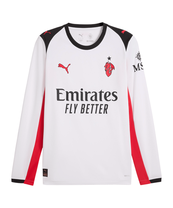 PUMA AC Mailand Replica Trikot langarm Away Weiß F02