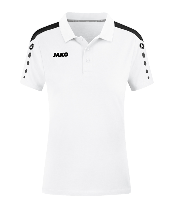 JAKO Power Poloshirt Damen Weiss Schwarz F000