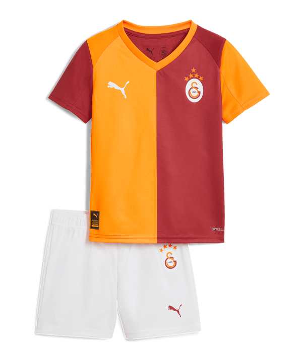 PUMA Galatasaray Istanbul Minikit Trikot Set Home 2025/2026 Kids Rot F01