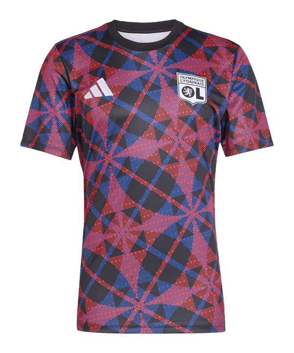 adidas Olympique Lyon Prematch T-Shirt 2025/2026 Schwarz